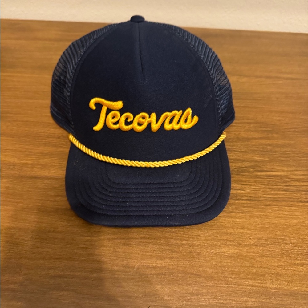 Tecovas Navy Blue Rope Cap with Yellow Details